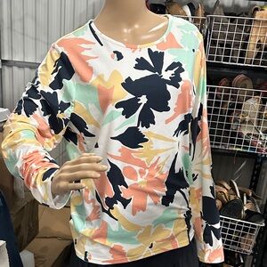 Hang Ten women’s Multicolor Floral Long Sleeve Top with some protection size XL